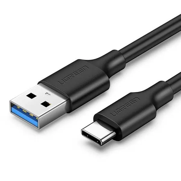 UGREEN US184 USB 3.0 A Male to Type C Male Cable Nickel Plating 1.5m (Black-20883)