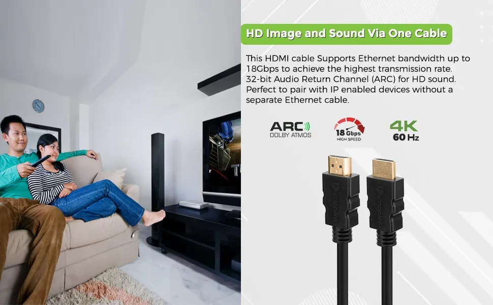 ULTRAPROLINK Pro-Connect HDMI 2.0 Cable 5m - Black overview 5