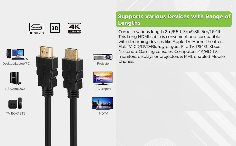 ULTRAPROLINK Pro-Connect HDMI 2.0 Cable 5m - Black overview 6