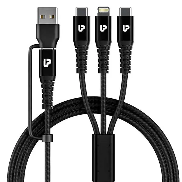 ULTRAPROLINK Trio-Link+ 3 in 1 QC3.0 18W Fast Charging Cable (UL1142BLK)
