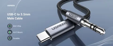 Ugreen CM450 USB C to 3.5mm Audio Cable overview 1
