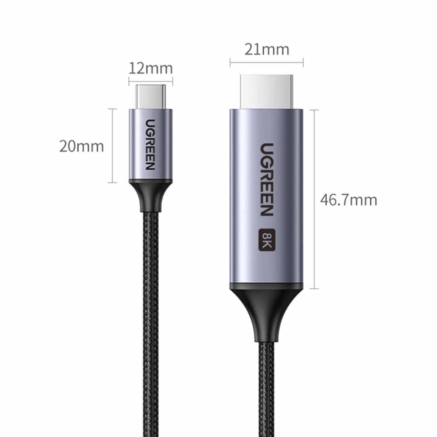 Ugreen CM565 USB-C to HDMI 8K Cable 1.5m (90451) overview 3
