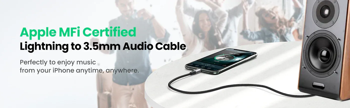 Ugreen Lightning to 3.5mm Male Aux Cable overview 1