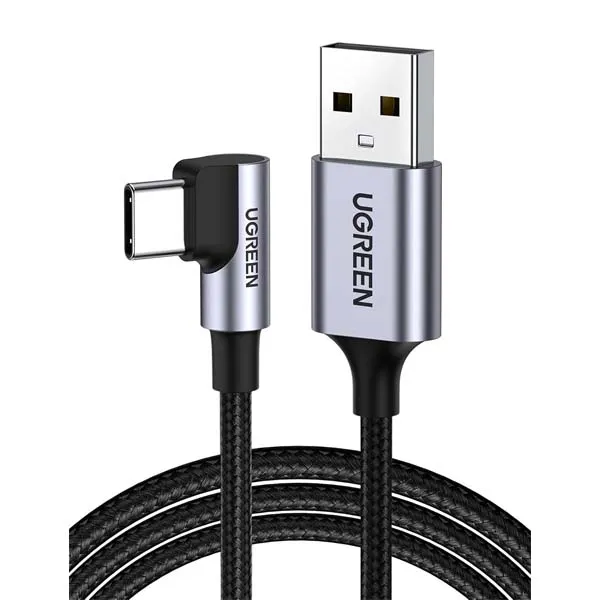 Ugreen US284 50941 Right Angle USB-A to USB-C 3A Cable 2m (Gray)