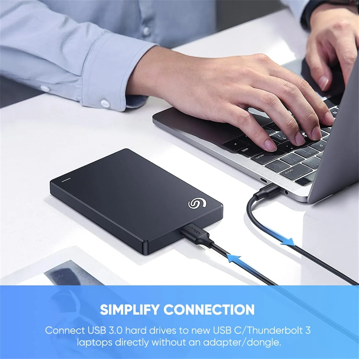 Ugreen US312 USB-C to Micro B Cable M/M 1m (Black 20103) overview 1