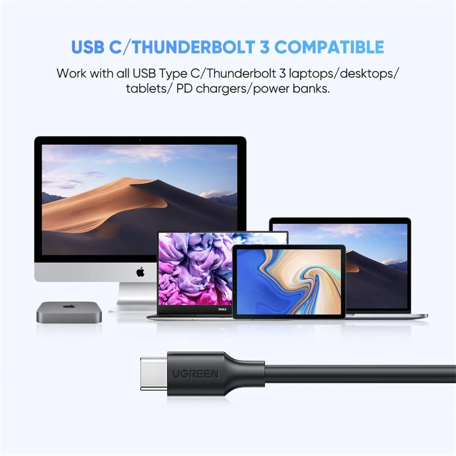Ugreen US312 USB-C to Micro B Cable M/M 1m (Black 20103) overview 3
