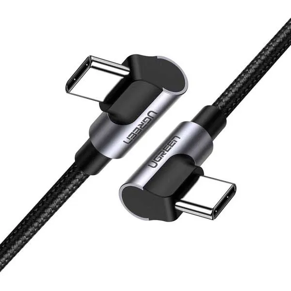 Ugreen US323 Angled USB-C Cable Aluminum Case with Braided 1m (Black) 70529