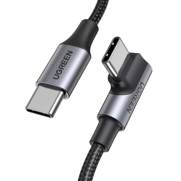 Ugreen US334 USB-C to USB-C PD Fast Charging 90 Degree Cable Black 3m (20583)