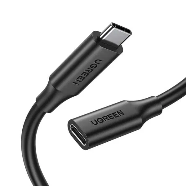 Ugreen US353 USB-C Male to USB-C Female Gen2 5A Extension Cable 1m (Black)-10387