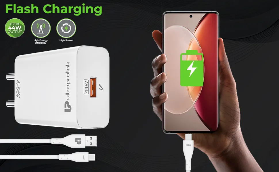 UltraProlink 44W Multi Protocol Fast Travel Charger with 1m Cable UM1135 overview 2