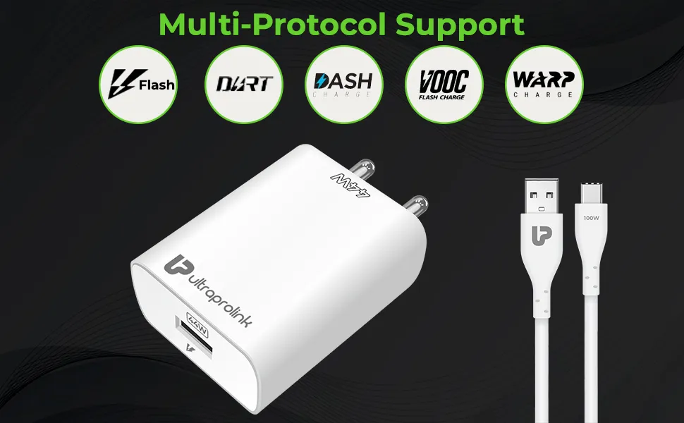 UltraProlink 44W Multi Protocol Fast Travel Charger with 1m Cable UM1135 overview 4