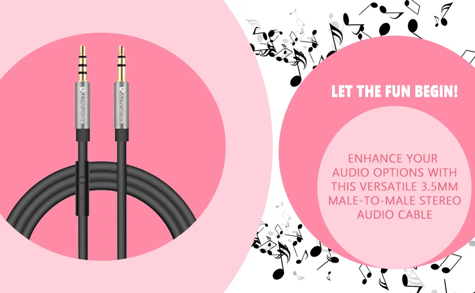 UltraProlink AudioOX - 3.5mm Cable with Mic (UL108BLK-0150) overview 3