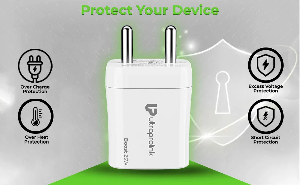 UltraProlink Boost PD25 25W PD-PPS charger with Type C port + PD Cable (1m) UM1137C overview 4