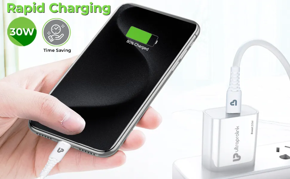 UltraProlink Boost PD30 PD-PPS 30W Travel Charger with C2C Cable UM1132C overview 2