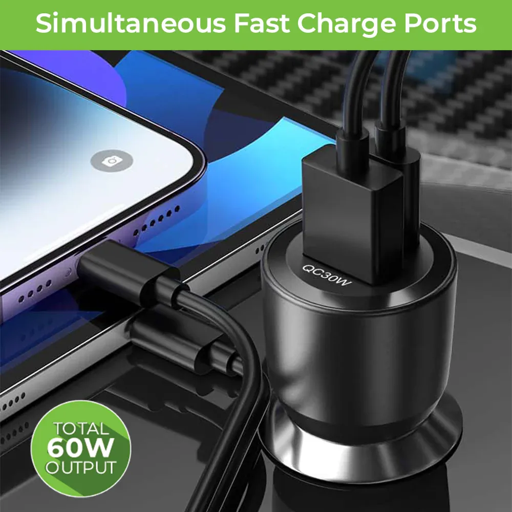 UltraProlink Mach 60 PD/QC3.0/PPS Car Charger with C2C Cable (60W) UM1158 overview 4