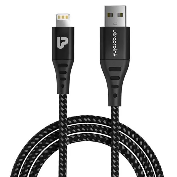 UltraProlink Zoom L USB-A to Lightning -3A/15W Fast Charging Cable (UL1068BLK-0200)