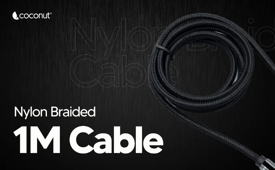 coconut AX13 Type C to 3.5mm AUX Audio 1M Cable,6 Months Warranty USB C to 3.5mm AUX Audio, Nylon Braided overview 5