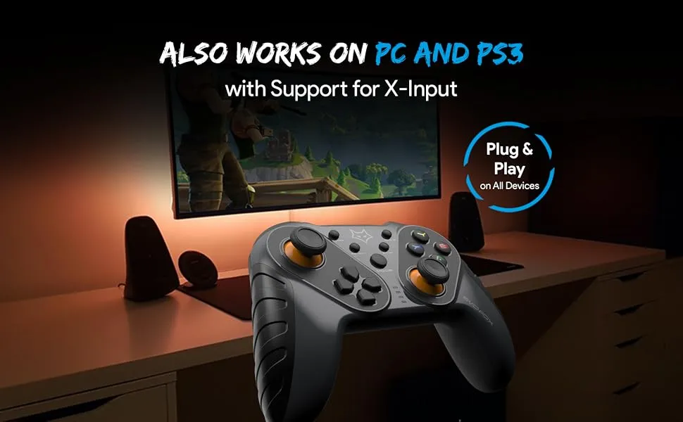 Amkette EvoFox Elite Ops Wireless Gamepad (Charcoal Black) overview 3