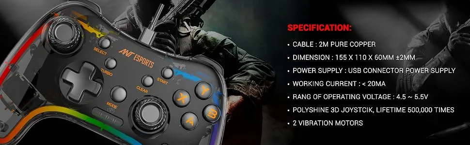 Ant Esports GP110R Wired Gamepad overview 4