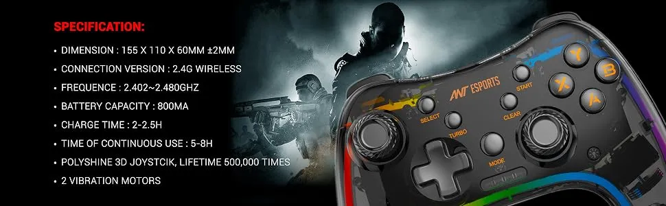 Ant Esports GP310R Wireless Gamepad overview 4