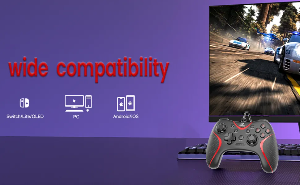 Ant Esports GPL200 Wired Joystick with Dual-Vibration Black Gaming pad overview 2