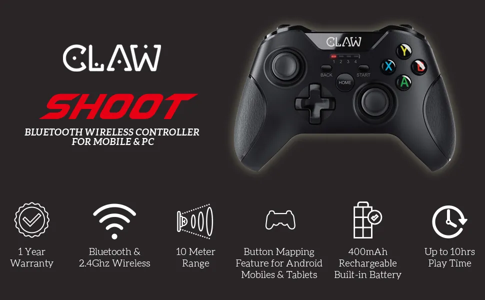 CLAW Shoot Bluetooth Mobile Gamepad Controller overview 1