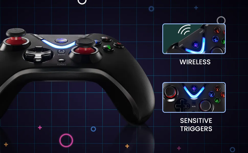 Cosmic Byte ARES Wireless Controller for PC (Black) overview 2