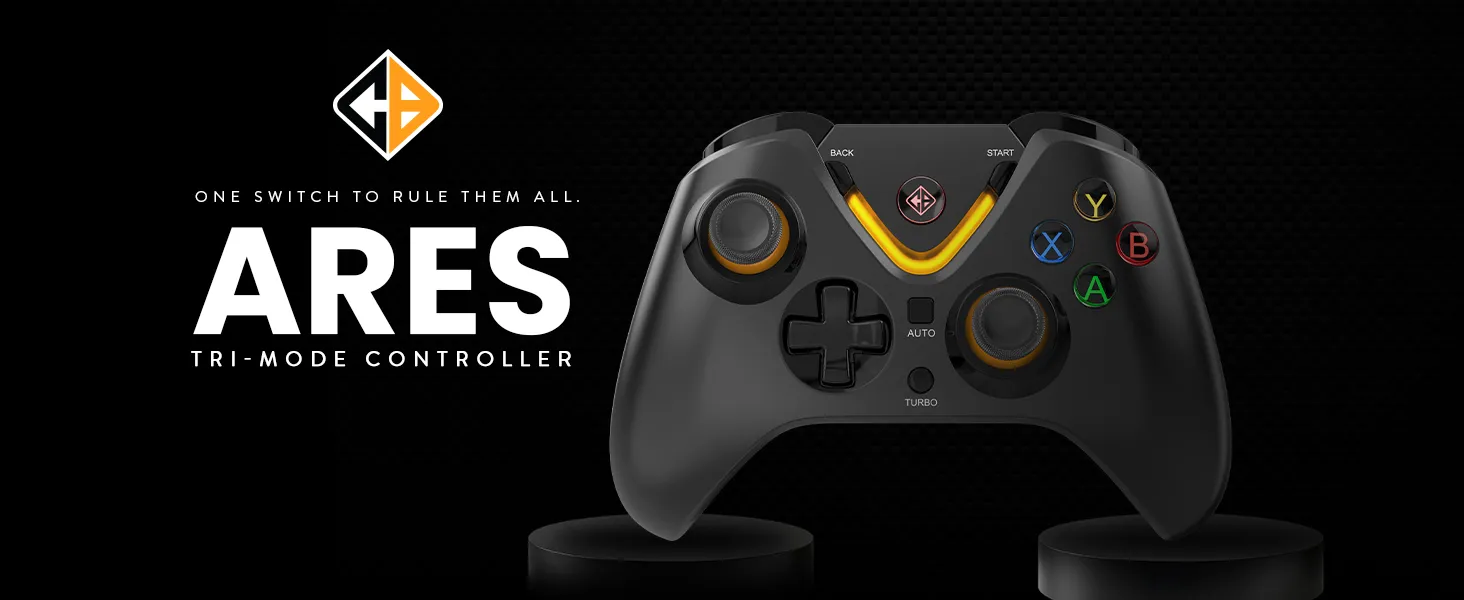 Cosmic Byte Ares Tri-Mode Wireless Controller (Black) overview 1