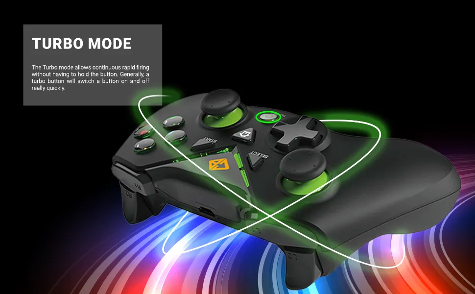 Cosmic Byte C3070W Nebula 2.4G Wireless Gamepad (Black) overview 2