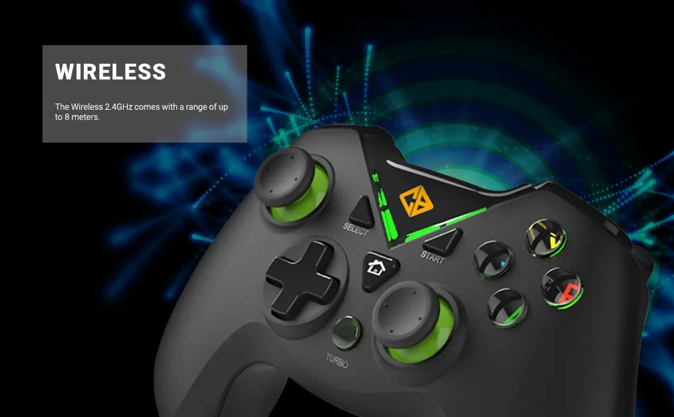 Cosmic Byte C3070W Nebula 2.4G Wireless Gamepad (Black) overview 3