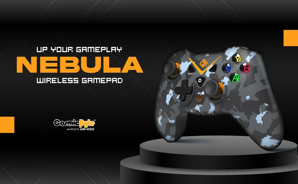 Cosmic Byte C3070W Nebula 2.4G Wireless Gamepad (Camo Black) overview 1
