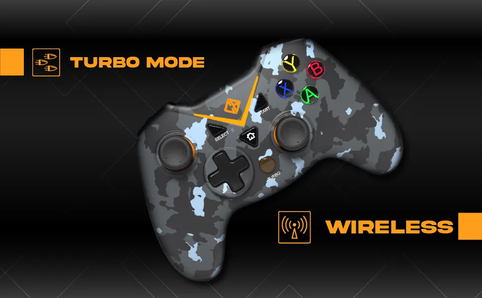 Cosmic Byte C3070W Nebula 2.4G Wireless Gamepad (Camo Black) overview 2