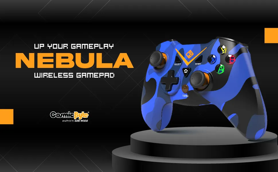 Cosmic Byte C3070W Nebula 2.4G Wireless Gamepad (Camo Blue) overview 1