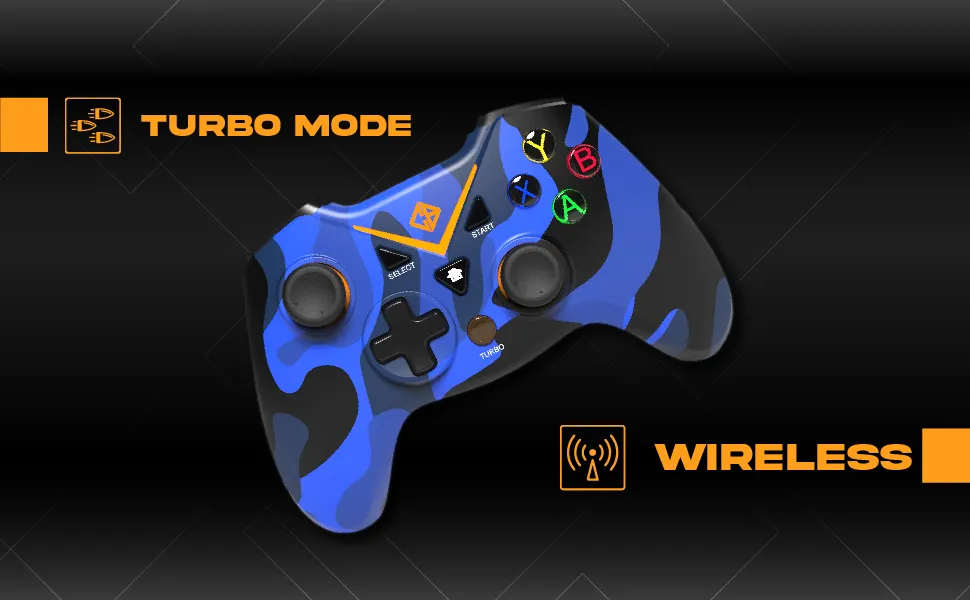 Cosmic Byte C3070W Nebula 2.4G Wireless Gamepad (Camo Blue) overview 2