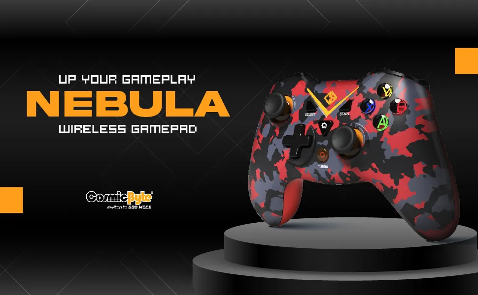 Cosmic Byte C3070W Nebula 2.4G Wireless Gamepad - Camo Red overview 1