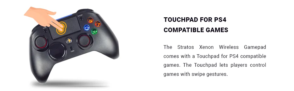 Cosmic Byte Stratos Xenon PS4/iOS/Android Wireless Programmable Gamepad (Black) overview 4