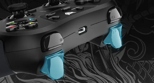 EvoFox One S Universal 3-Mode Wireless Gaming Controller - (Black) overview 3