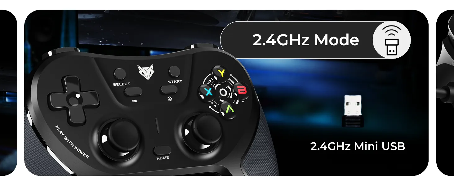 EvoFox One S Universal 3-Mode Wireless Gaming Controller - (White) overview 1