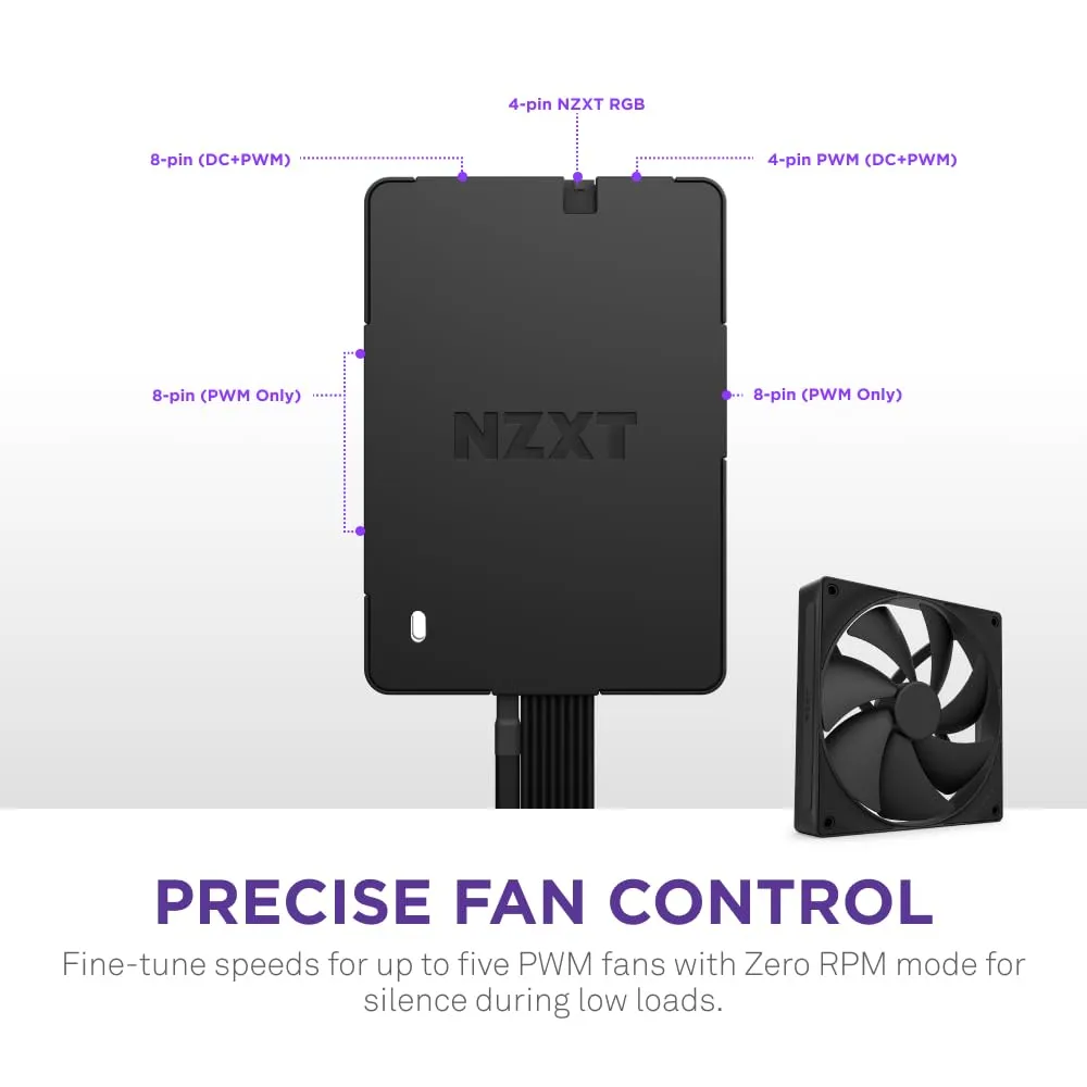 NZXT Control Hub - Digital RGB Lighting and PWM Fan Speed Controller overview 2