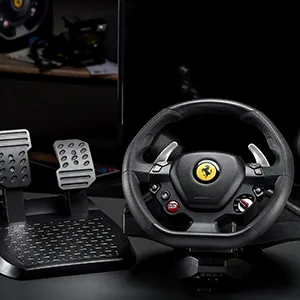THRUSTMASTER T80 RW FERRARI 488 GTB EMEA VERSION Motion Controller (Black, For PS5, PS4, PC) overview 5