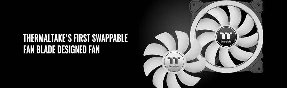Thermaltake Swafan EX12 RGB 120mm Cabinet Fan With Controller - Black (Triple Pack) overview 3