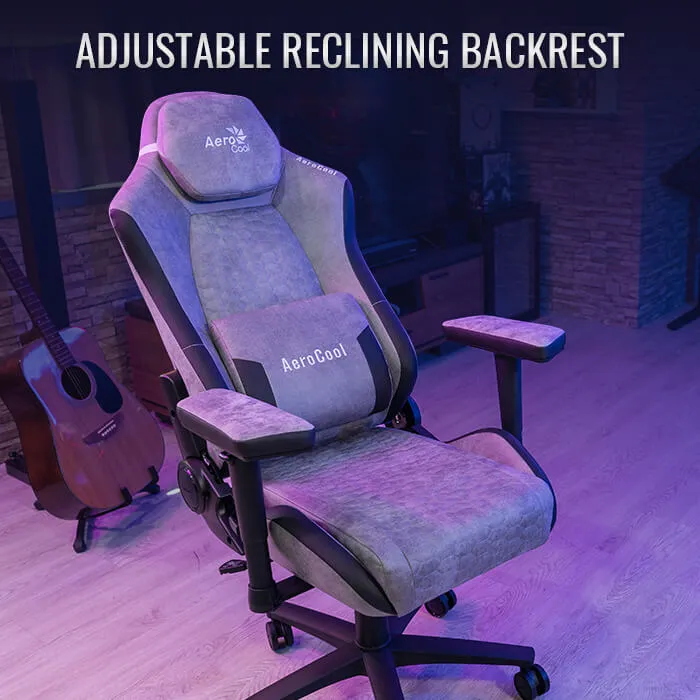 AeroCool Crown AeroSuede Gaming Chair - Stone Grey overview 5