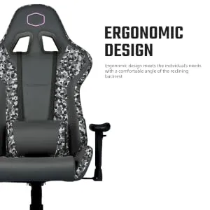Cooler Master Caliber R1S Camo Gaming Chair (Black) overview 2