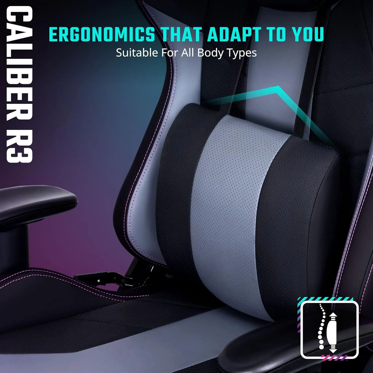 Cooler Master Caliber R3 Gaming Chair (Black) overview 2