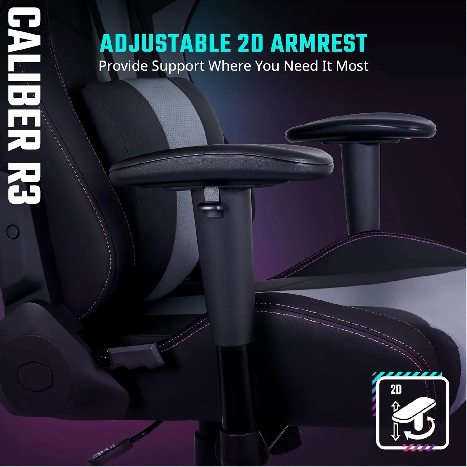 Cooler Master Caliber R3 Gaming Chair (Black) overview 4