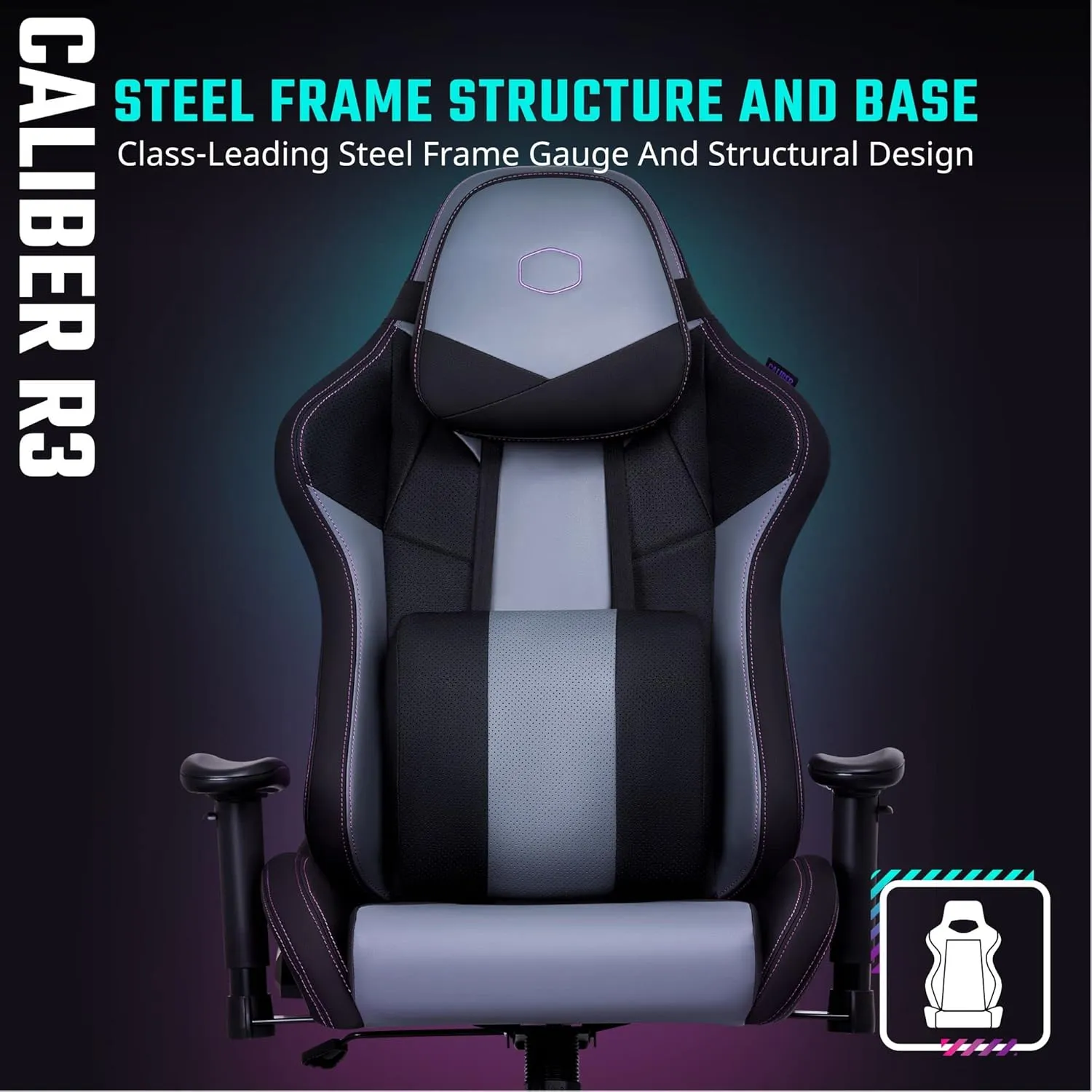Cooler Master Caliber R3 Gaming Chair (Black) overview 5