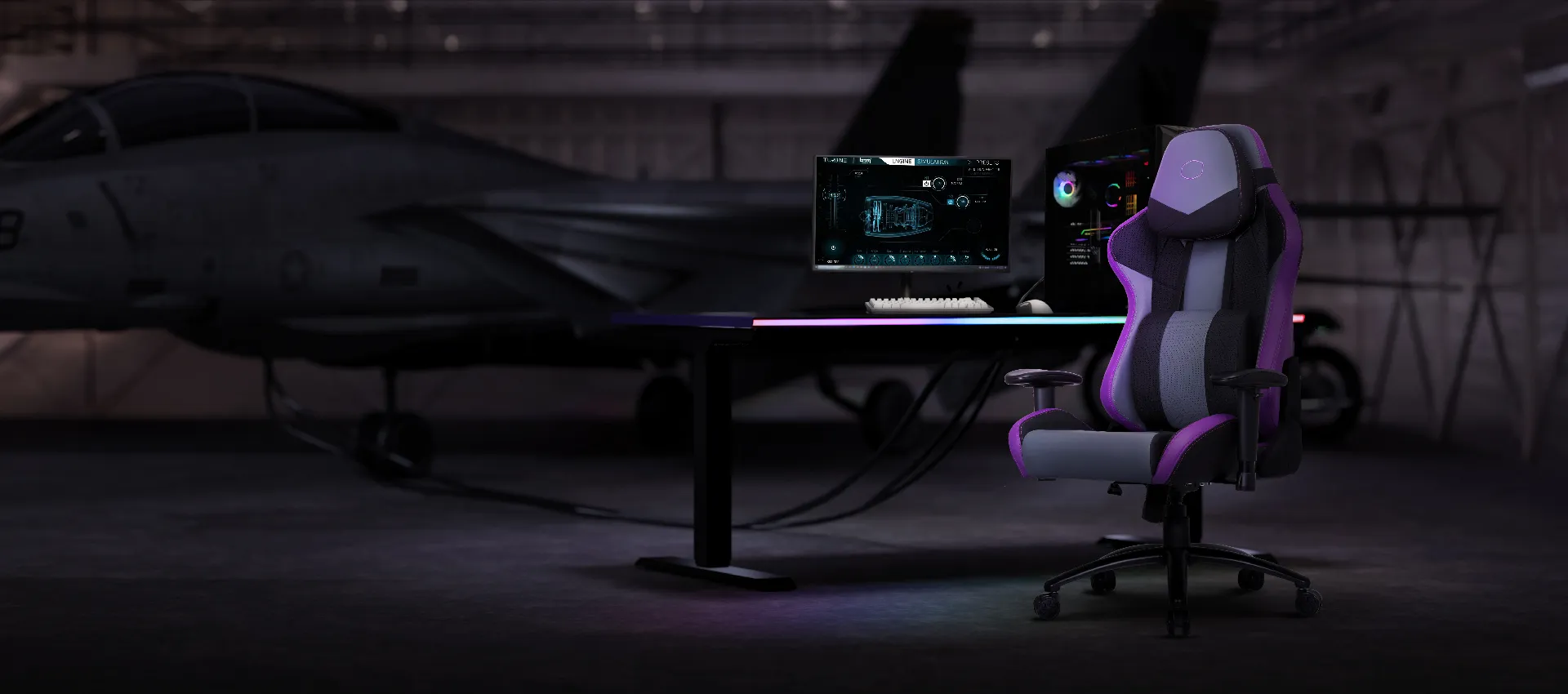 Cooler Master Caliber R3 Gaming Chair (Purple-Black) overview 1