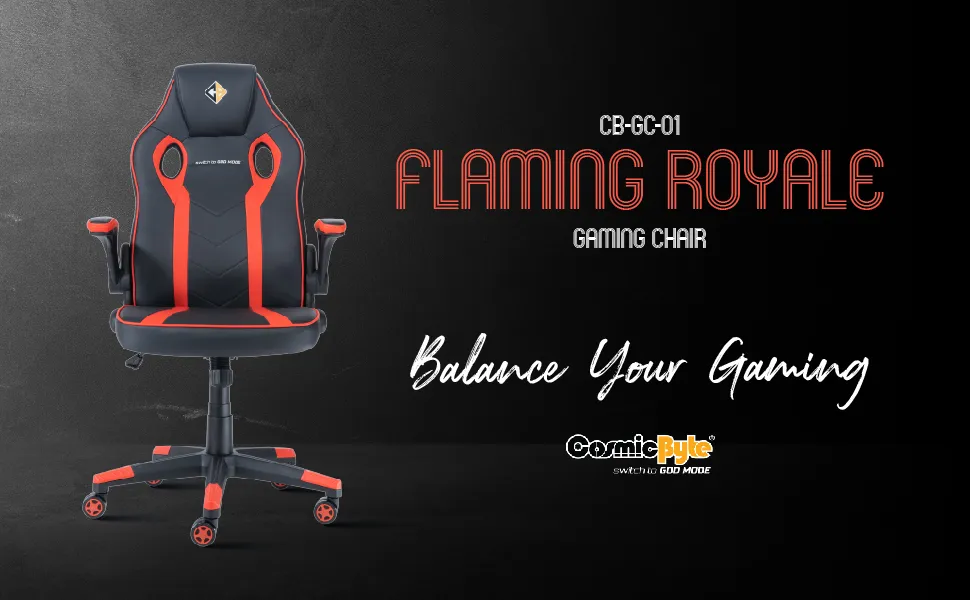Cosmic Byte CB-GC-01 Flaming Royale Gaming Chair (Black/Red) overview 1