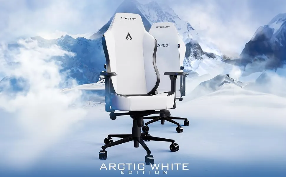 Cybeart Apex Series Arctic White Chair overview 2