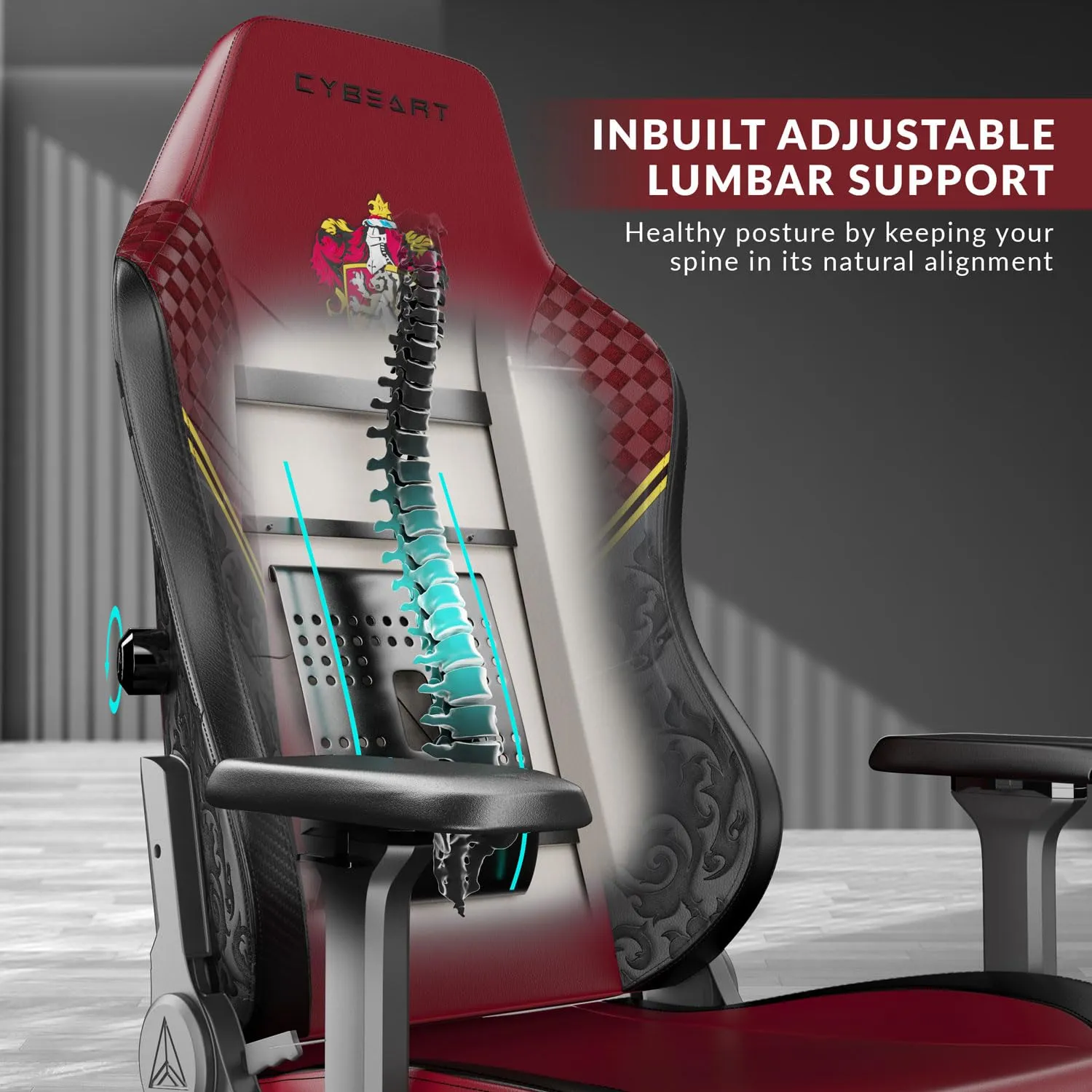 Cybeart Gryffindor Harry Potter Gaming Chair overview 2